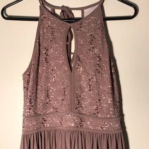 Long Nude Brown Prom/Homecoming Dress